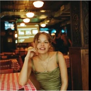 Zara ruched corset top- army green.